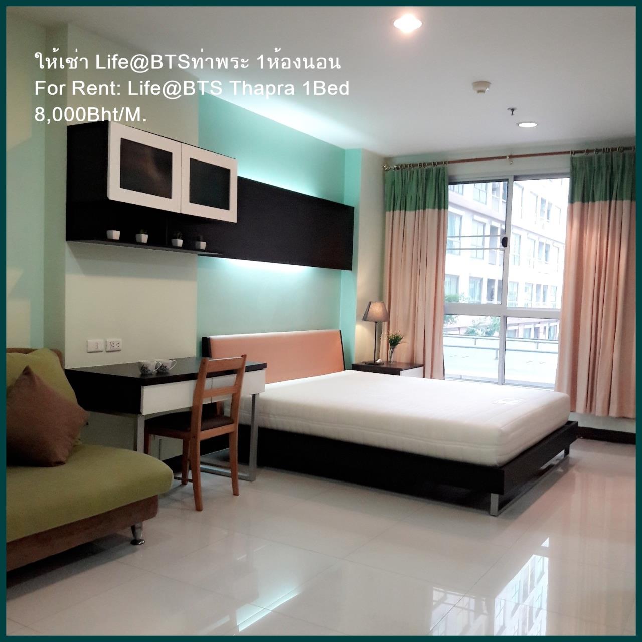 Ta (+66 9 5935 1592) Agency's For Rent condo at BTS Tha Phra 1 Bedroom fully furnished 7,500B/m near Talad Plu and Sathorn, clean and good condotion. 1