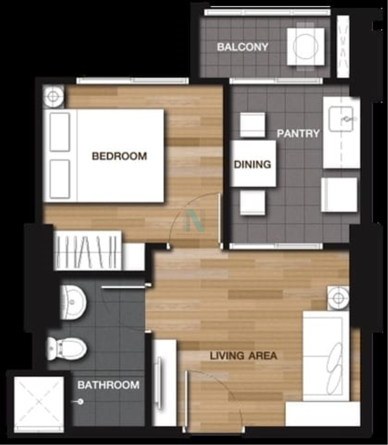 NOPPON REAL ESTATE CO.,LTD. Agency's Sell ​​THE NICHE MONO RATCHAVIPA size 33 square meters 1 bedroom 20th floor 5