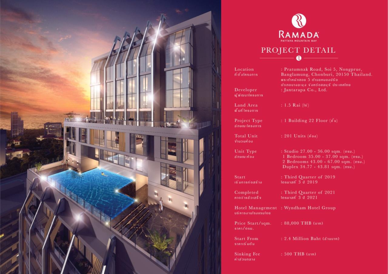 Agent - Pattaya Investment Agency's Ramada Pattaya Mountain Bay  with 6 % guarantee for 3 years 1