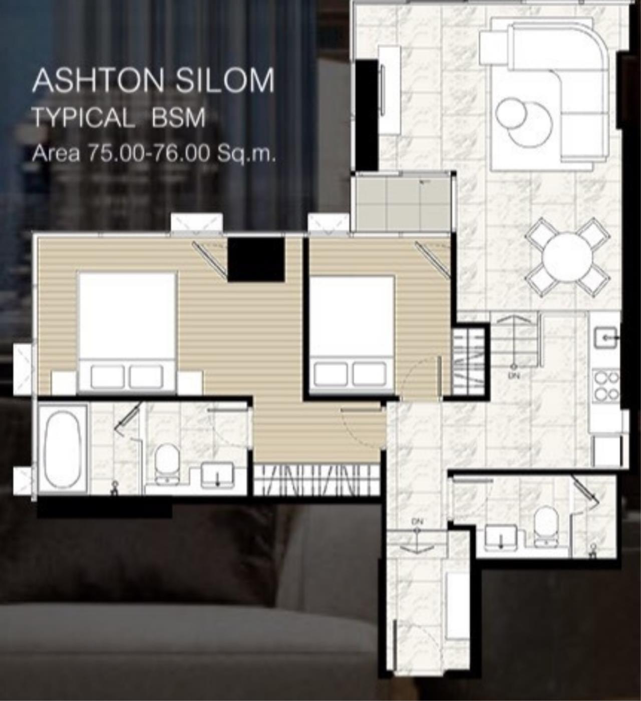 Century21 Skylux Agency's Ashton Chula-Silom / Condo For Sale / 2 Bedroom / 75.5 SQM / MRT Sam Yan / Bangkok 1