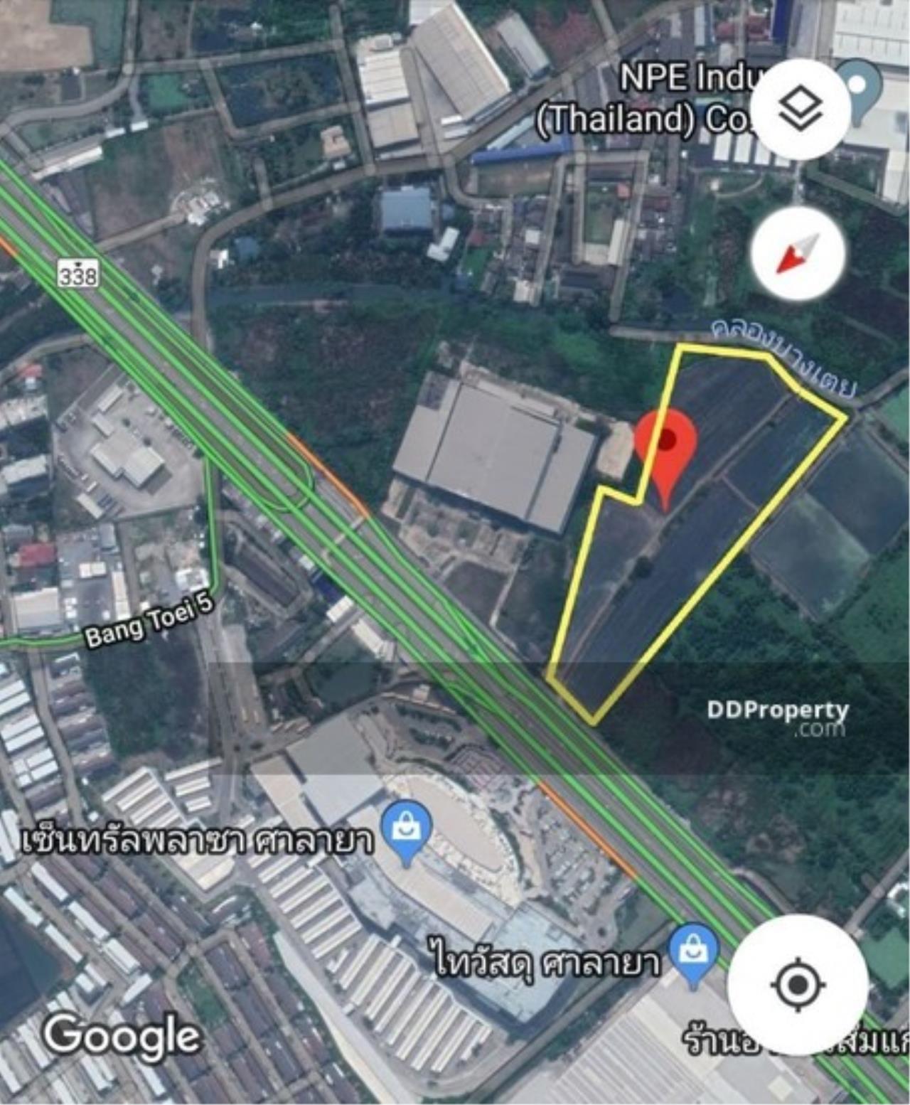 The Agent Property Agency's Land opposite the Central Salaya, meat 24-1-9 rai width 20 meters x 350 meters on the main road Boromarajonani. Behind the Canal, good location, Pinklao - Nakhon Chaisri. Suitable for project allocation. 4