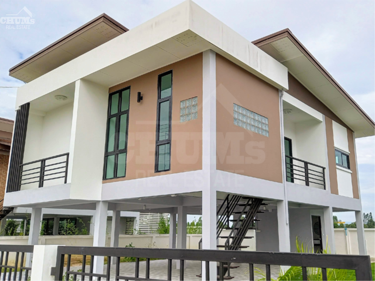 CHUMs Real Estate Agency's Single-storey detached house, modern style, high basement, Ban Chang, Rayong 1