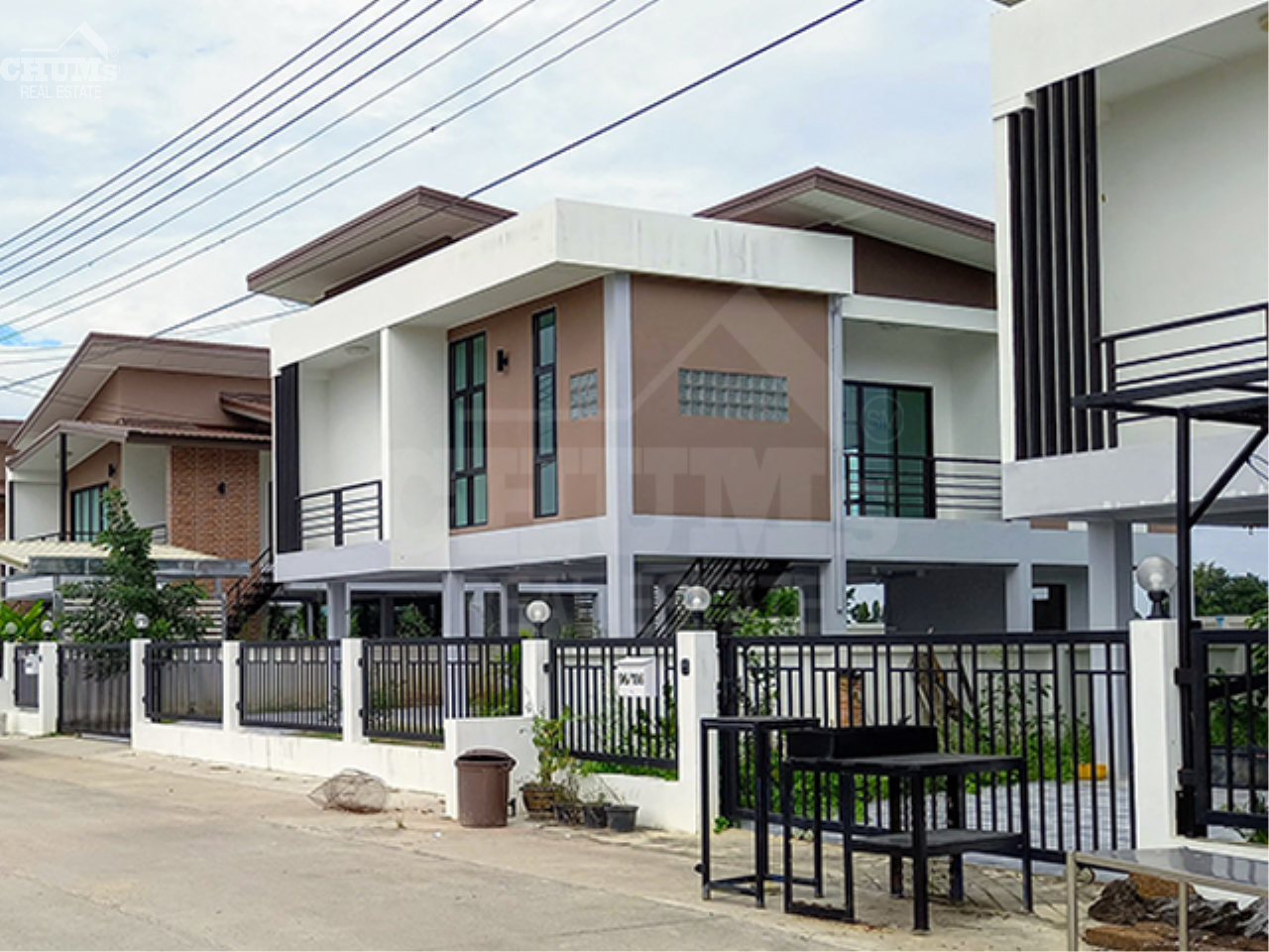 CHUMs Real Estate Agency's Single-storey detached house, modern style, high basement, Ban Chang, Rayong 4