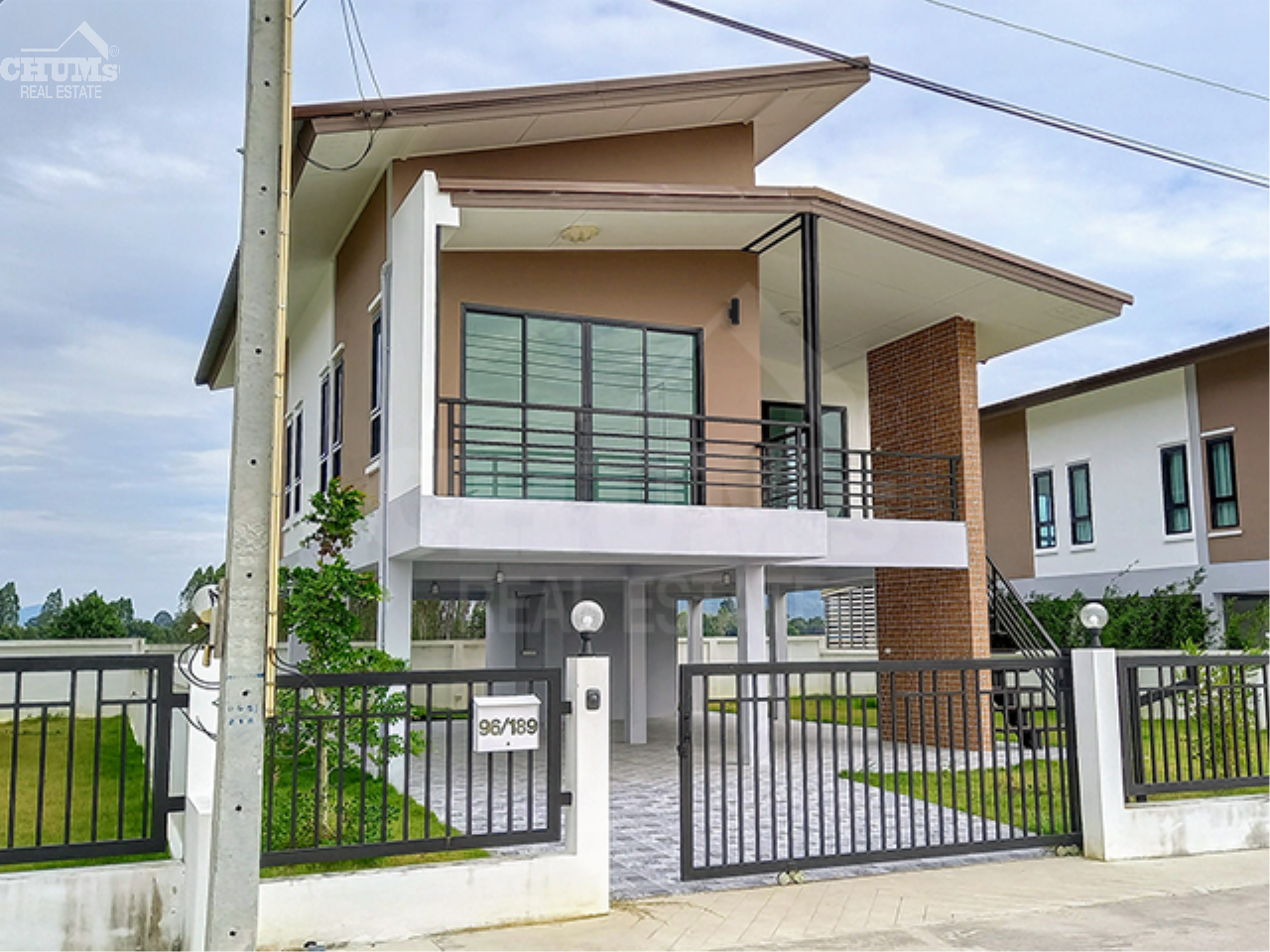 CHUMs Real Estate Agency's Single-storey detached house, gable shape, high basement, Ban Chang, Rayong 1