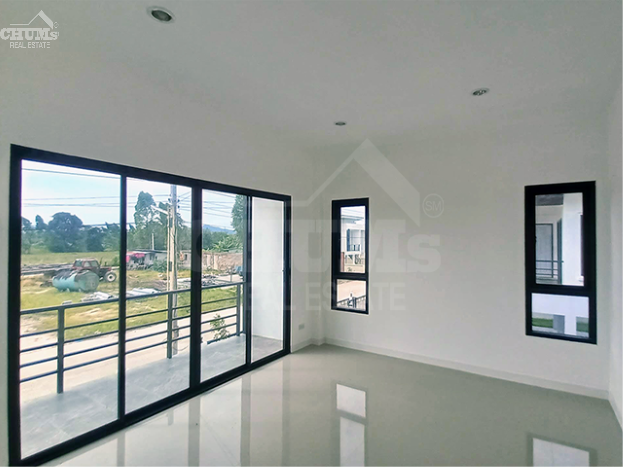 CHUMs Real Estate Agency's Single-storey detached house, gable shape, high basement, Ban Chang, Rayong 5