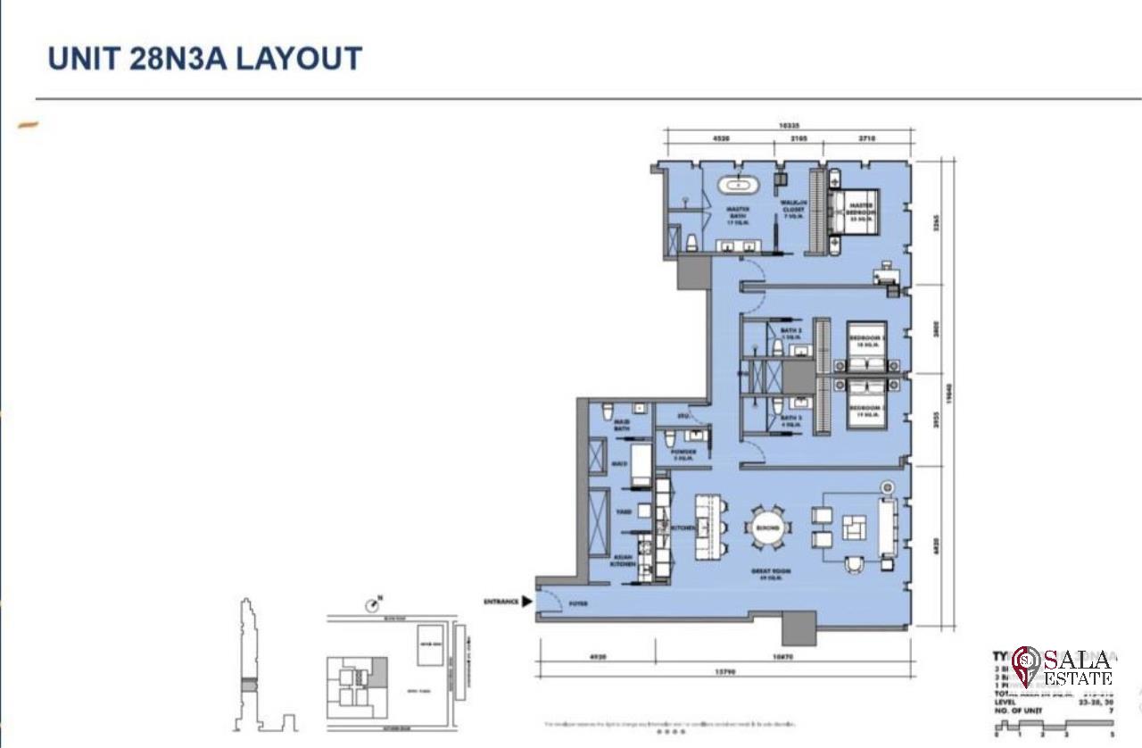 SALA ESTATE Agency's BRAND NEW!!!! ULTRA LUXURY THE RITZ-CARLTON RESIDENCES – BANGKOK'S TALLEST BUILDING - NEAR BTS CHONG NONSI,3 BEDROOMS 3 BATHROOMS 215SQM. 2